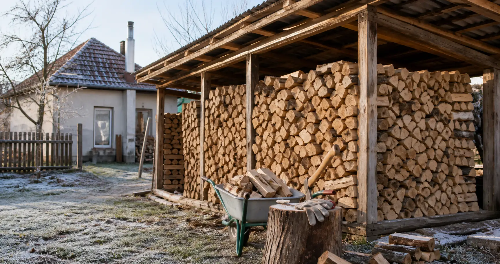 Imagine tematică pentru lemne de foc pentru sezonul rece